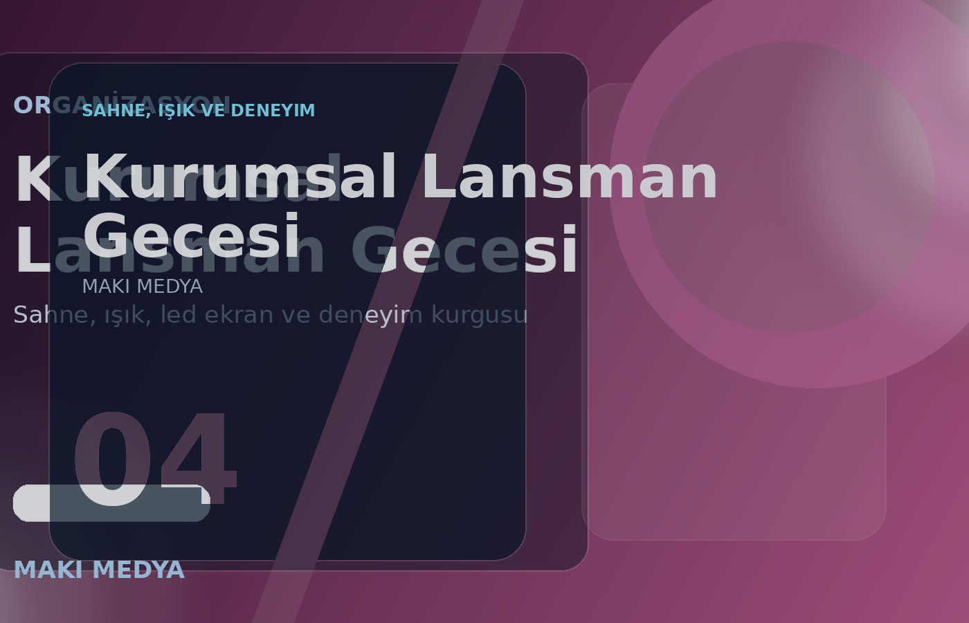 Kurumsal lansman gecesi konsept görseli