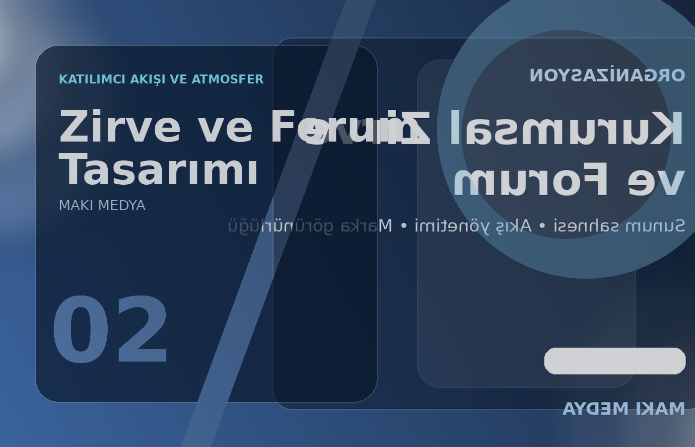 Zirve ve forum düzeni konsept görseli
