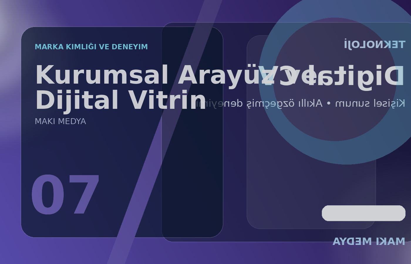 Kurumsal dijital vitrin tasarımı konsept görseli